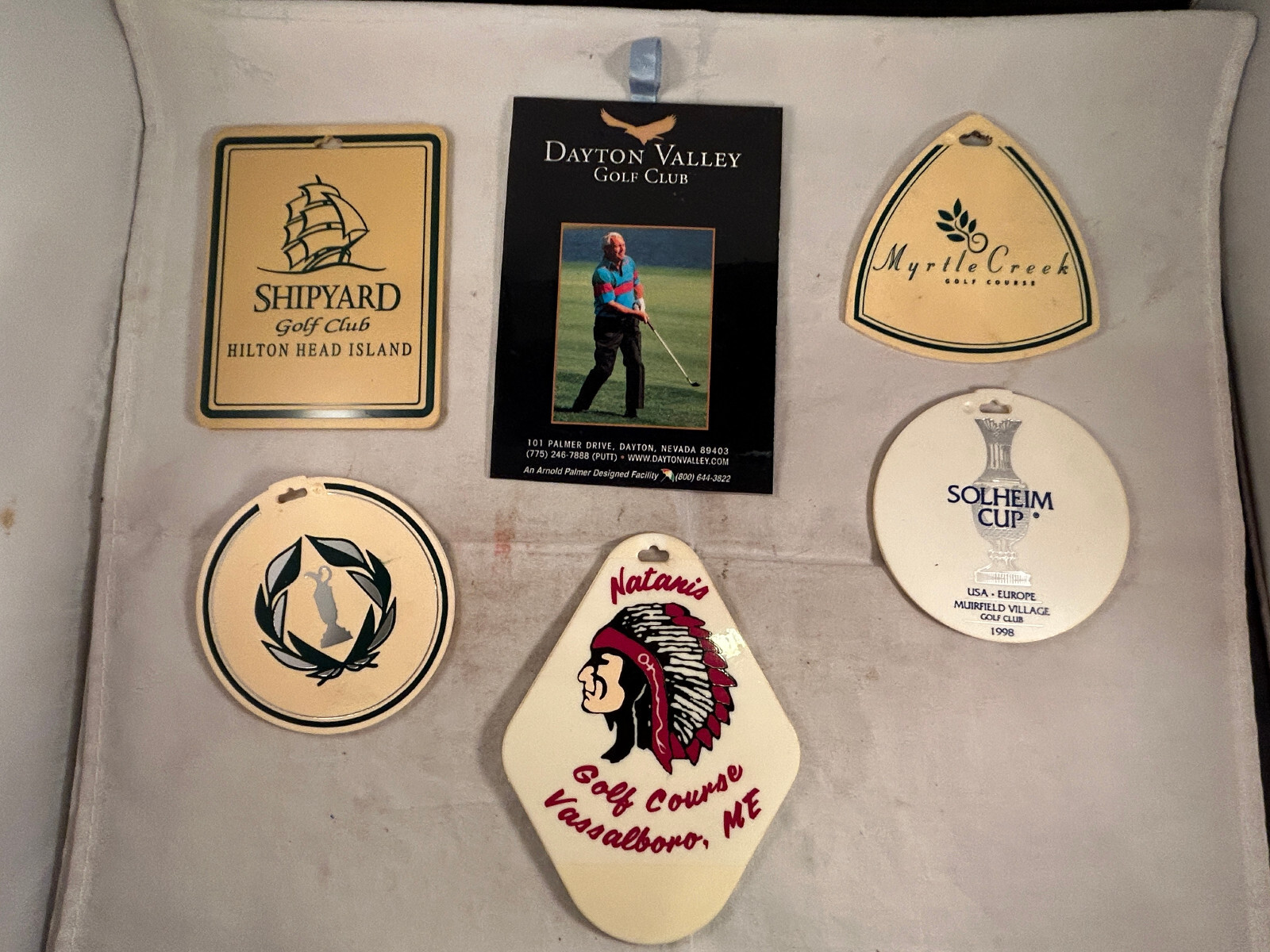 Lot of 6 US Golf Club Bag Tags, No Straps eBay