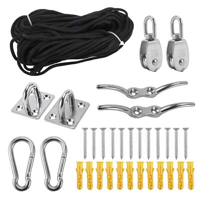 M20 Crane Pulley Block Single Pulley Nylon Pulley Line Rope Eye Pad Plate