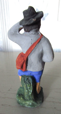 Boîte De 7 Figurines Tartarin En Afrique - Terre Cuite Peinte à La Main, Ancienne, France