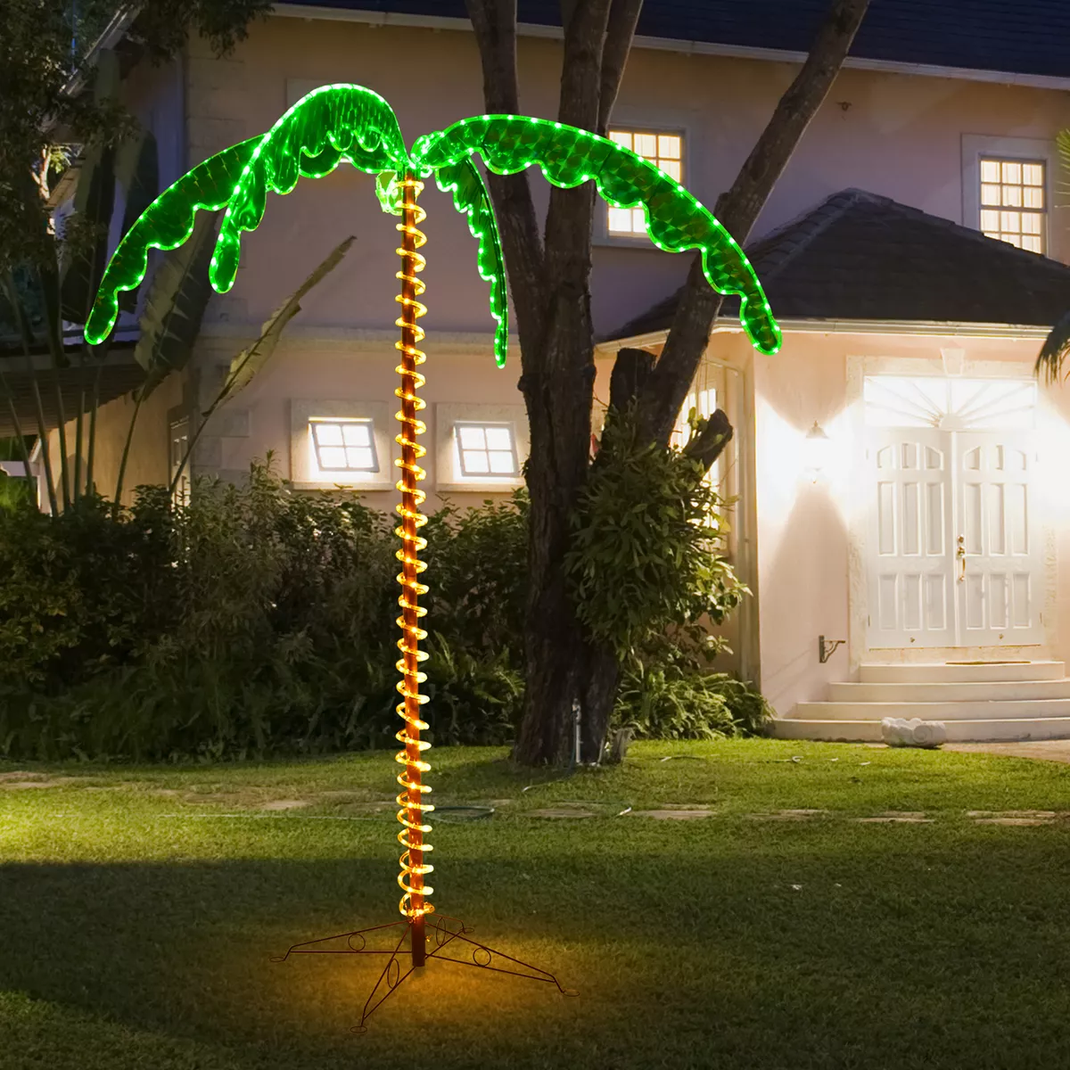 7ft Pre lit LED Rope Light Palm Tree Hawaii Style Holiday Decor w