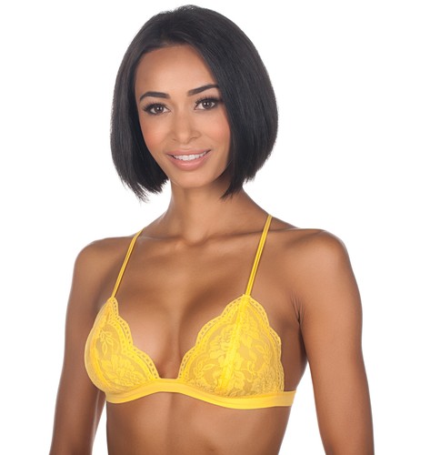 Honeydew Intimates Delicate Floral Lace Triangle Wirefree Crop Top Bralette Bra - Picture 14 of 24
