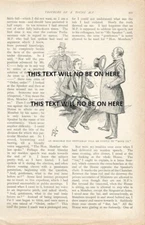 IRASCIBLE GENTLEMAN CURTLY MOVE UP BENCH MP c 1900 ILLUSTRATION PRINT