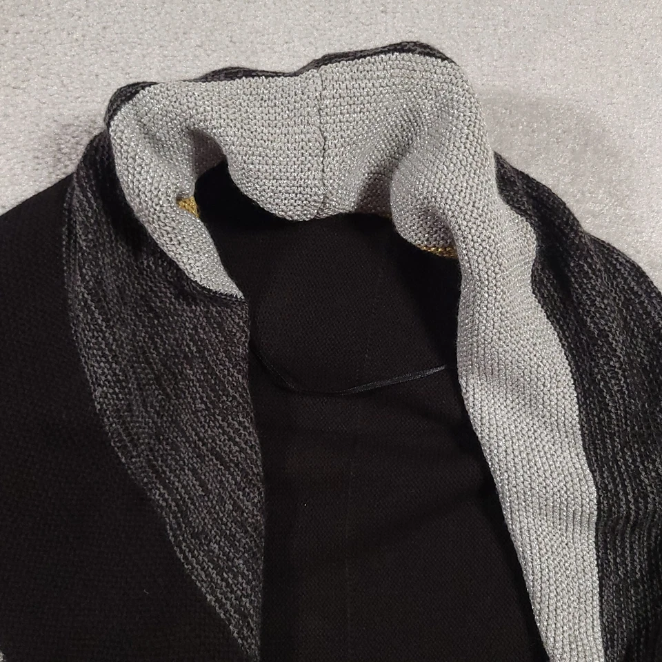 Cárdigan suéter Charter Club frente abierto para mujer 1X bloque de color tejido brillante Foto 3 de 4