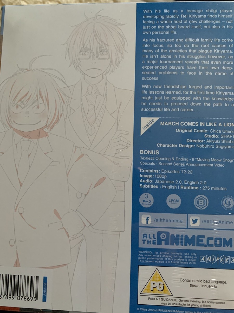 MARCH COMES IN LIKE A LION SEASON 1 PART 2 Collectors Edition Blu