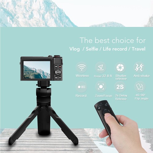 Wireless Remote Control Shooting Grip Tripod for Canon R7 R8 R10 R50 M50II M200 - Picture 2 of 12