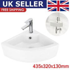 Basin Sink white Triangle Ceramic Small Modern Cloakroom Basin Wall Hung Corner