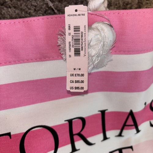 Victoria's Secret STRANDTASCHE SET, BEUTELTASCHE & FLIP FLOPS M 7-8 PINK NEU MIT ETIKETT - Bild 6 von 9