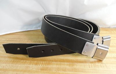 Handmade Pair USA 2'' x 66'' Western Saddle Stirrup Leathers BLACK with BUCKLES