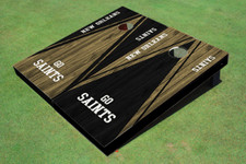 New Orleans Saints Alternating Wood Look Triangle Cornhole Boards - NFL