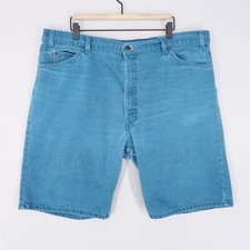 Vintage Levis 550 Jean Short Mens 42 Blue 100 Cotton USA Made Orange Tab Flaws 