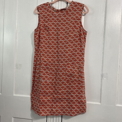 Boden Womens Dress Size S Natalia Linen Dress Orange Sunset Womens Day  Dress | eBay