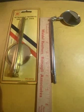 2 Pc 2” INSPECTION MIRROR TELESCOPING  EXTENDS TO 16",  POCKET Magnet On The End