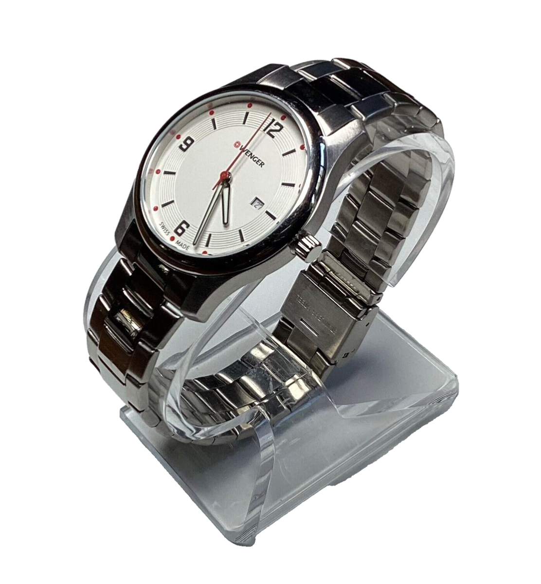 Wenger Swiss Made Unisex Watch Silver White Day 30M New  display picture 1