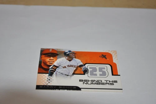Barry Bonds 2001 Fleer E-X Behind The Numbers san francisco Giants Jersey Relic