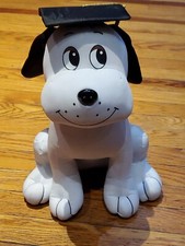 Graduation Plushies white dog