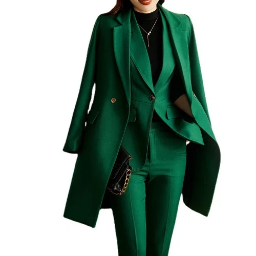 Women Formal Business Suits Professional High Quality Trousers Set Pantsuits - Picture 16 of 32