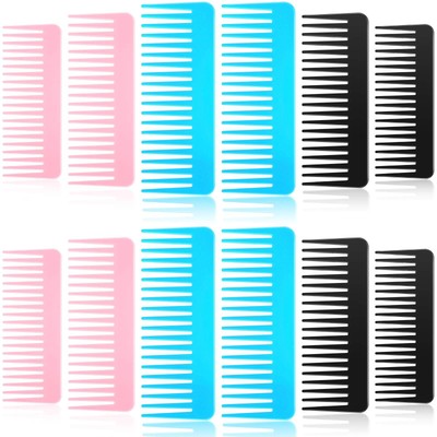 12 Pieces Wide Tooth Comb Large Hair Detangling Comb Wet Dry Hair No Handle Deta