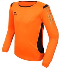 Mizuno Men GAME L/S T-Shirts Jersey Training Orange Top Casual Shirt P2MA602653