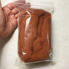 HR050-030 MOREZMORE RUST ORANGE BROWN 30g 1oz Merino Needle Felting Wool Roving