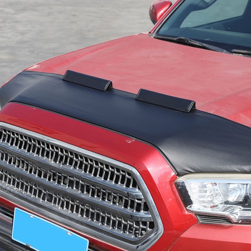 Front PU Leather Hood Cover Protector Bra Trim Cover For Toyota Tacoma 2016-23 - Picture 17 of 22