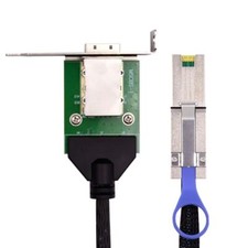 Mini SAS External SFF-8088 Male to SFF-8088 Female 26Pin Extension Cable 50cm...