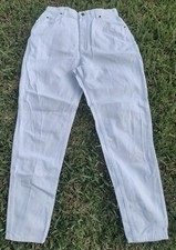 Vintage High Waisted Tapered Lee Riders White Mom Jeans, 16 Long