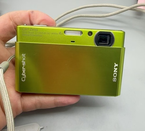 Sony Cybershot DSC-T77 10.1MP Digital Camera 4x Optical Zoom Green- 100% Working