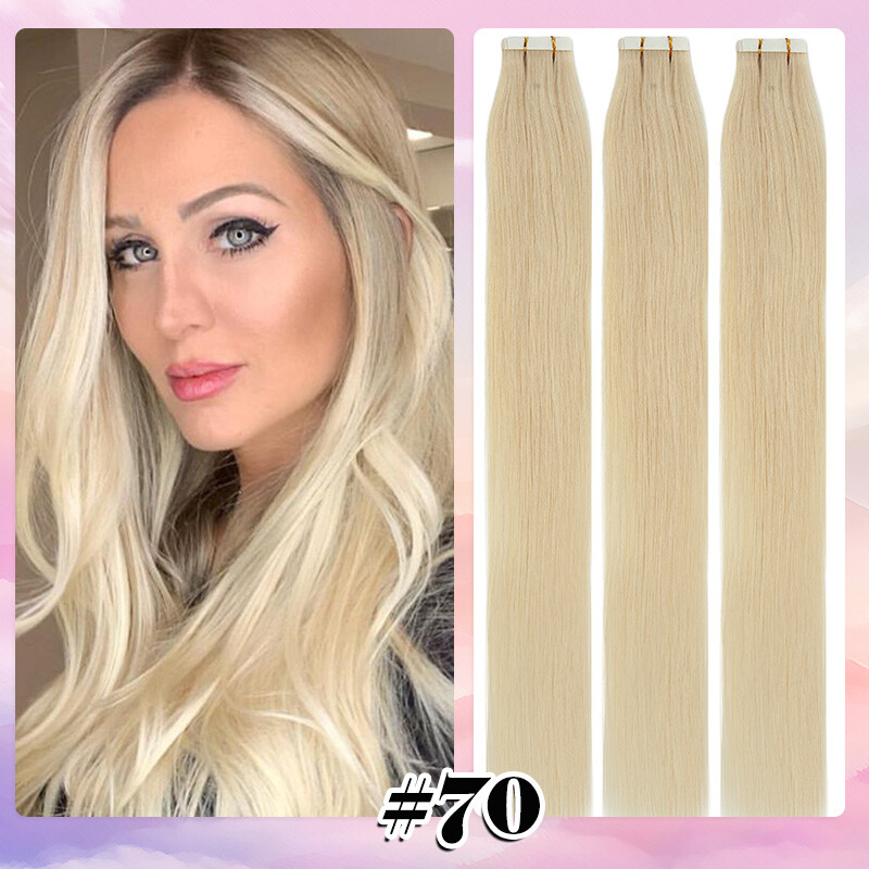 Skin Wefts Tape In 100 Remy Human Hair Extensions Remy Seamless Glue