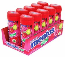 Mentos Sugar-Free Chewing Gum Xylitol Red Fruit Lime Bulk Pack of 10 