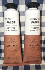 ALL NEW 2-Pack PAUSE Vetiver & Vanilla Hand Cream 1 oz Bath & Body Works