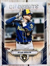 2021 Topps Series 2 Ryan Braun #DHD-10 *DH Debuts* Blue Parallel