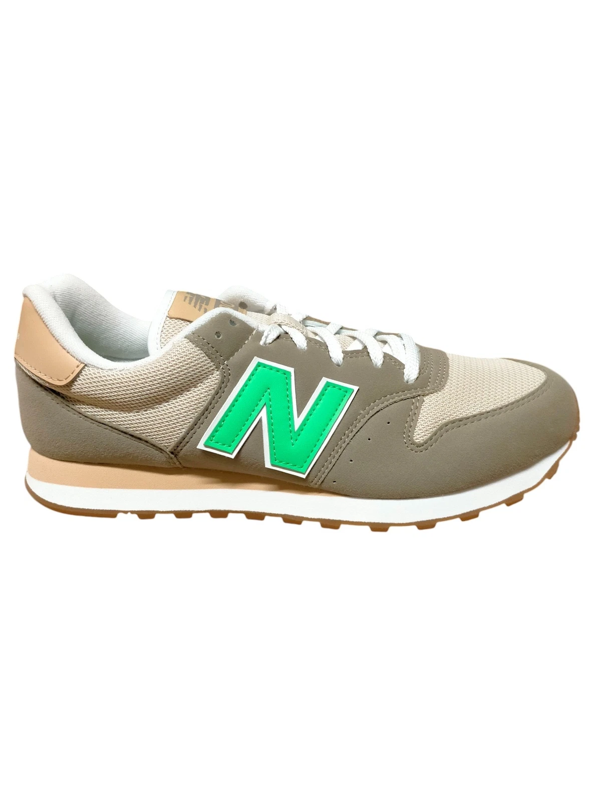 New Balance GM500TPG Beige Verde Scarpe Sneakers Tessuto Uomo Leggere Fresche