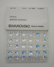 Factory Pack Swarovski Crystal Clear AB 20mm Snowflake 6707 Pendant; 48pc