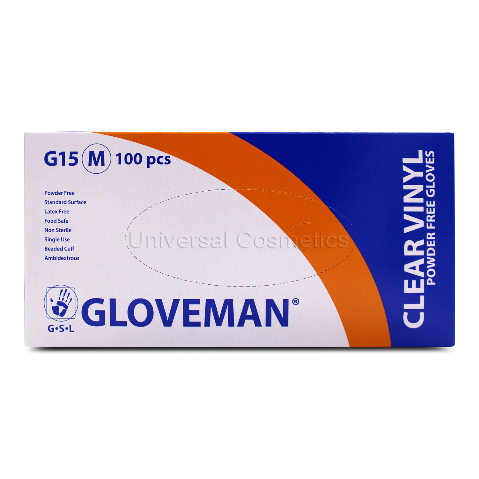 GLOVEMAN Disposable Clear Vinyl Powder & LATEX FREE Gloves SmallXL 100