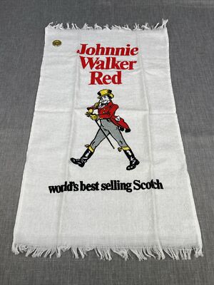 Vintage Golf Towel Johnny Walker Red Scotch Advertising NEW