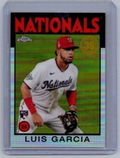 2021 Topps Chrome Luis Garcia #86BC-19   1986 Topps Washington Nationals