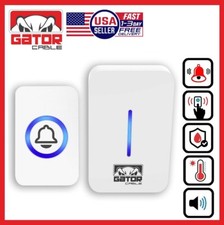 Wireless Doorbell Chime Waterproof Plugin Receiver Adjustable Volume 1000FT LOUD