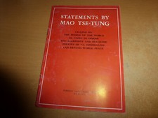 Statements by Mao Tse-Tung 1964 Sammler Selten Rarit&auml;t
