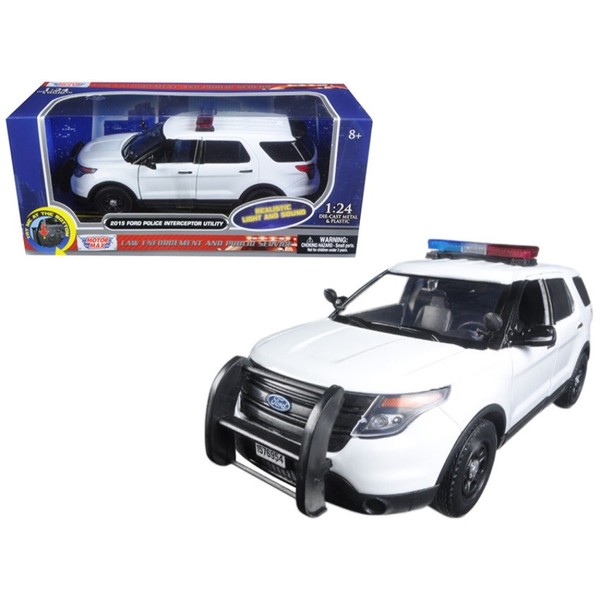 Diecast Toy Vehicles 15 Ford Explorer Police Interceptor Diecast 1 24 Motormax 8 Inch Unmark Black Cars Trucks Vans