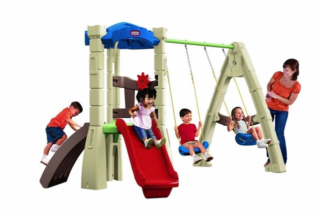 little tikes outdoor swing and slide