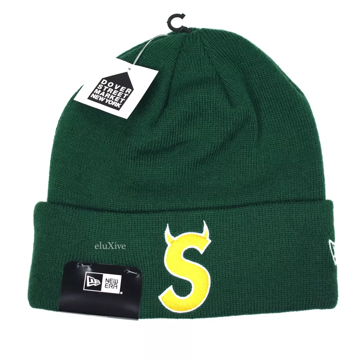 NWT Supreme NY New Era Devil S Logo Beanie Hat Dark Green Men's FW22  AUTHENTIC