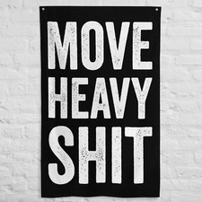 Home Gym Motivation Flag - Weightlifting Decor Gift Banner