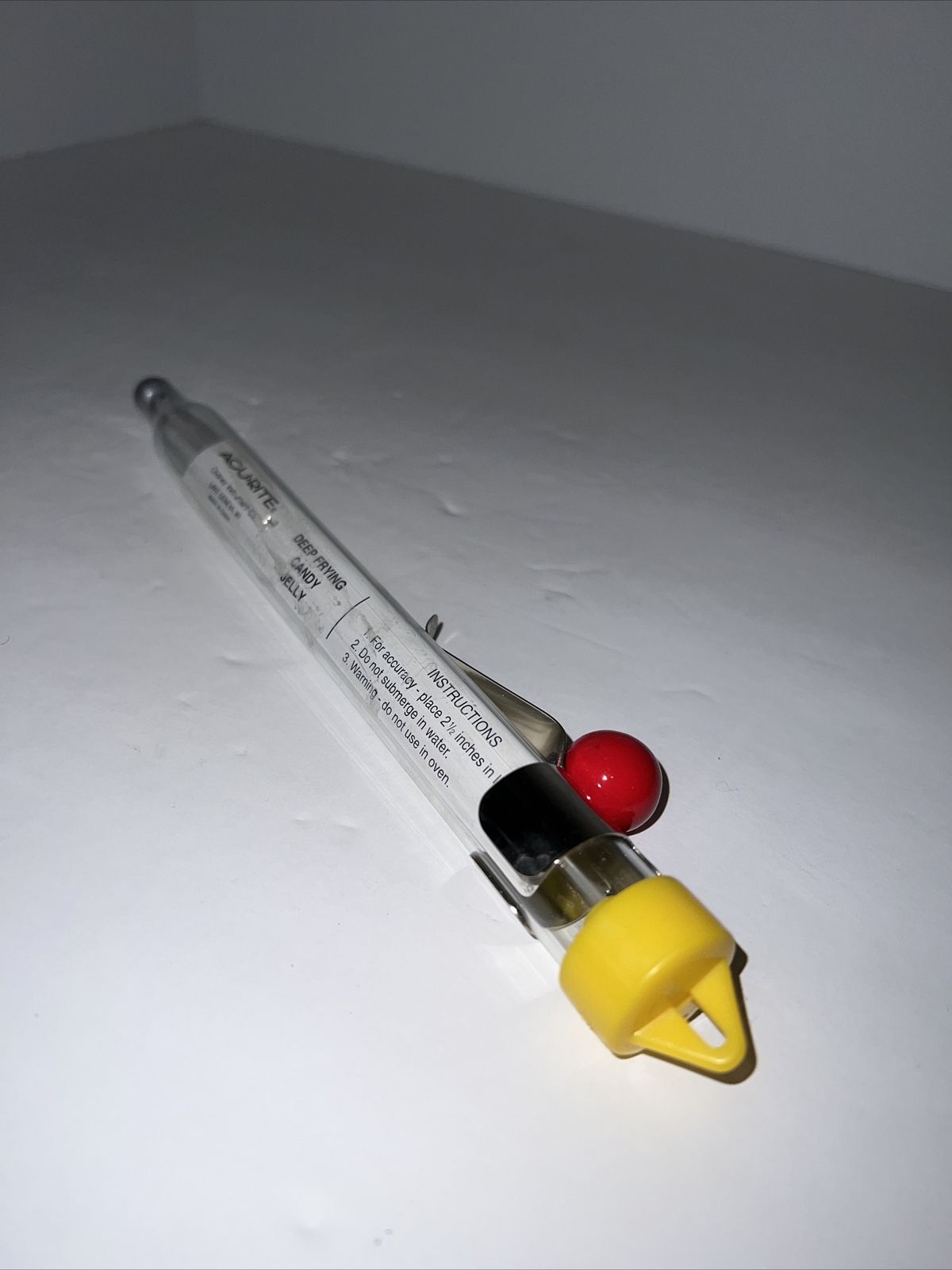 AcuRite Candy Deep Fry Thermometer Glass Preowned Excellent Condition