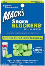 Mack's Snore Blockers Earplugs x 12 Pairs
