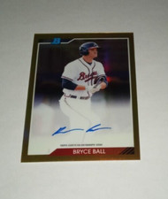 2020 Bowman Heritage Prospects Chrome Gold Refractor Auto Bryce Ball XRC 27/50