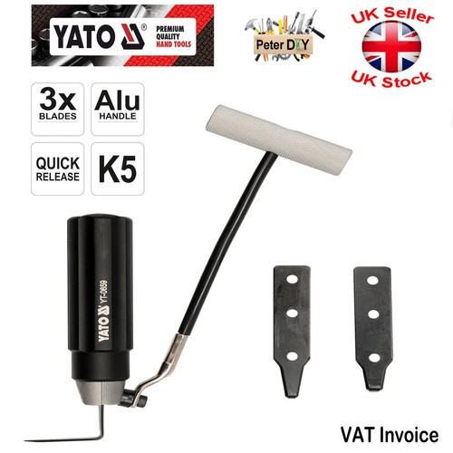 Yato Windscreen Knife Remover Tool Screen Bonding Glass Cutter 3 Blades
