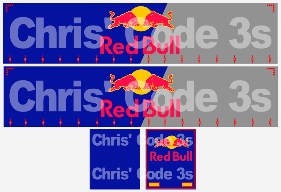 Code 3 Adhesive Vinyl Trailer Decal - Red Bull - 1/50 1/76 1/148 1/87 /164