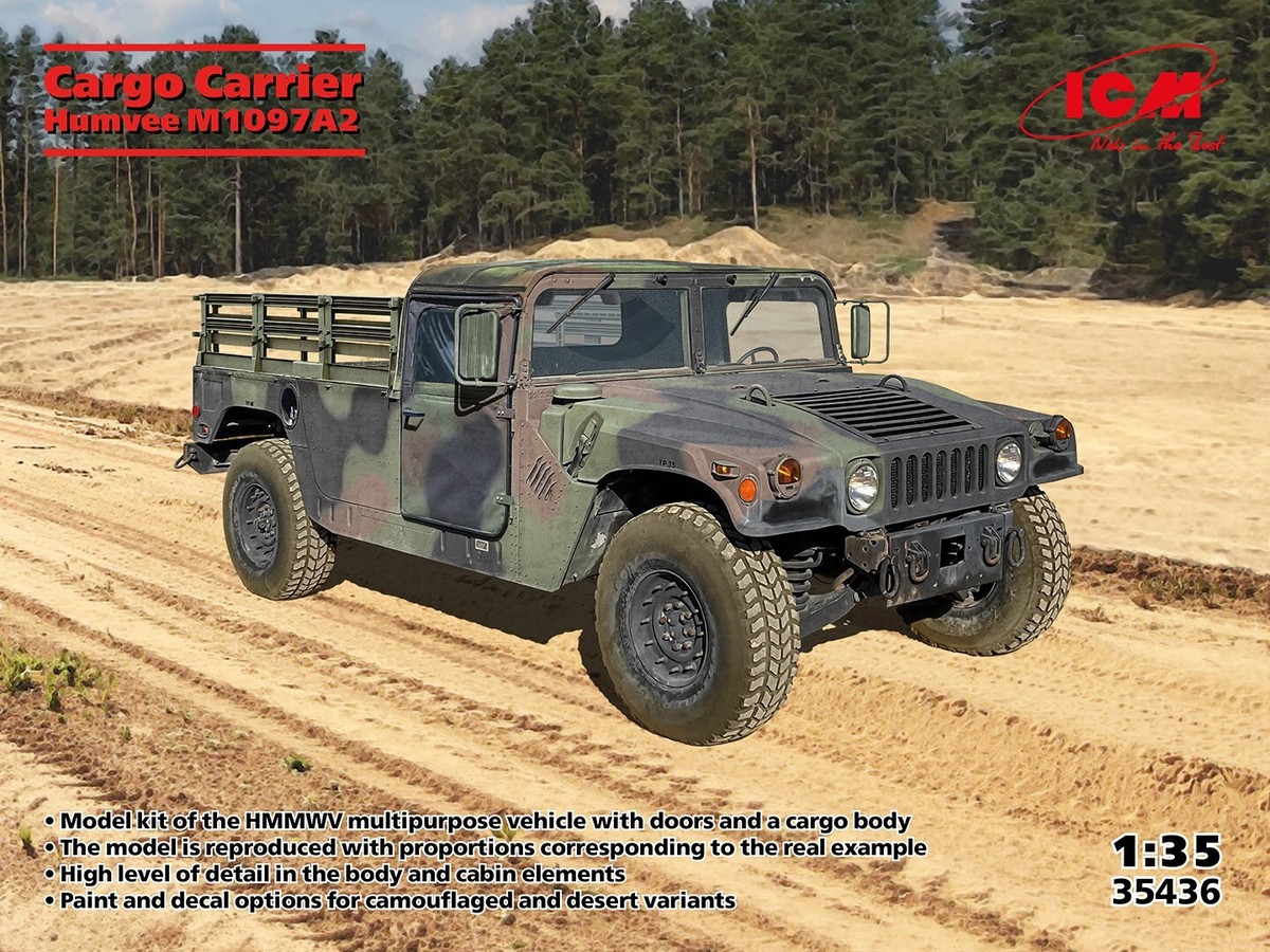 にー ICM 35436 - Cargo Carrier Humvee M1097A2 Car Plastic Model