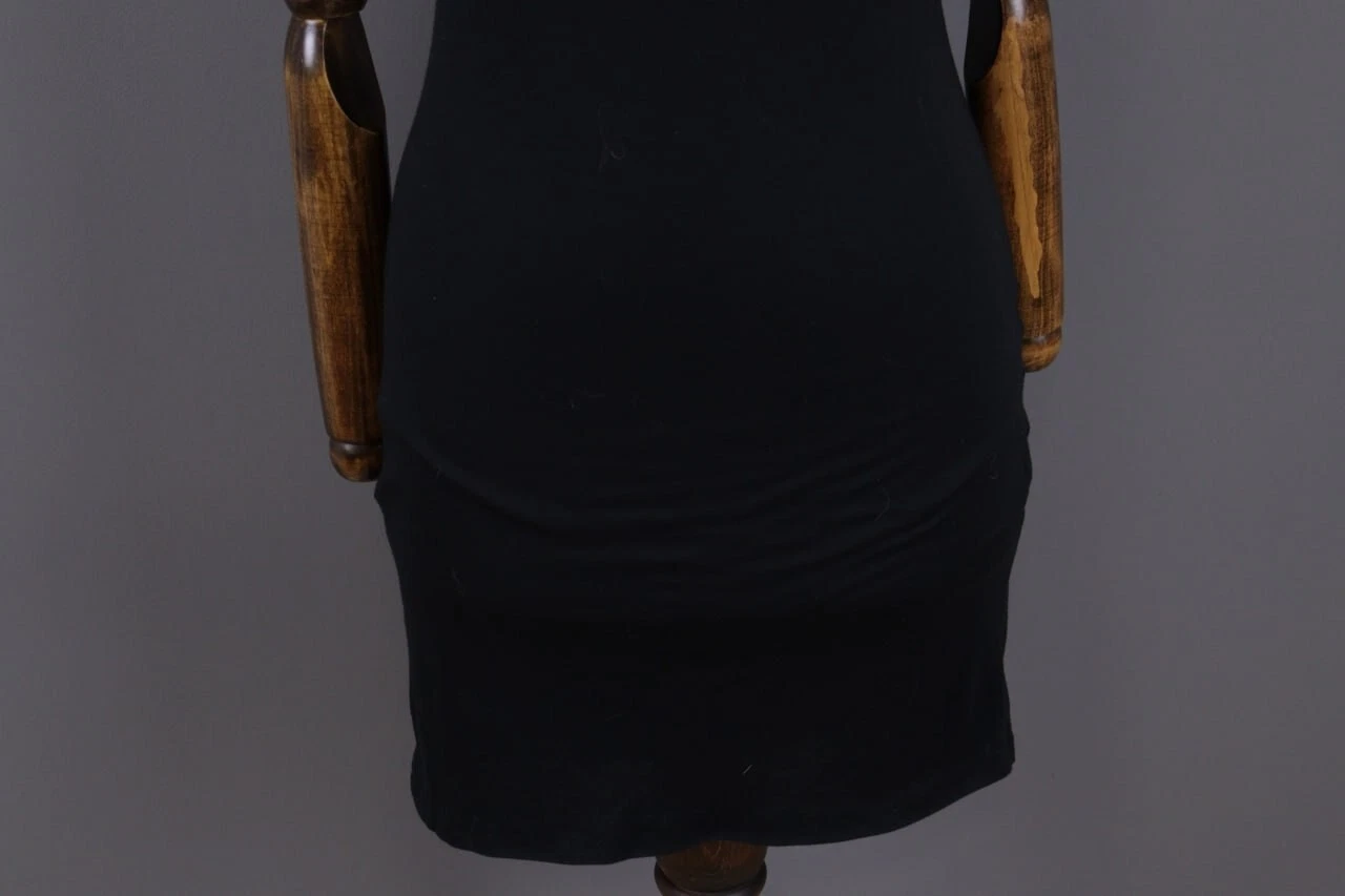 Abito corto da sera GIANNI VERSACE nero senza maniche asimmetrico taglia 6