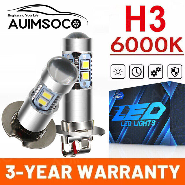 H3 LED Fog Light Bulb Conversion Kit Super Bright White 6500K DRL Driving Lamp